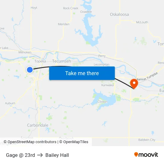 Gage @ 23rd to Bailey Hall map