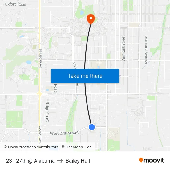 23 - 27th @ Alabama to Bailey Hall map