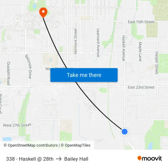 338 - Haskell @ 28th to Bailey Hall map
