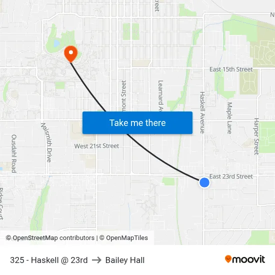 325 - Haskell @ 23rd to Bailey Hall map