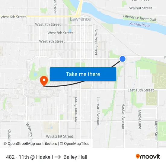 482 - 11th @ Haskell to Bailey Hall map