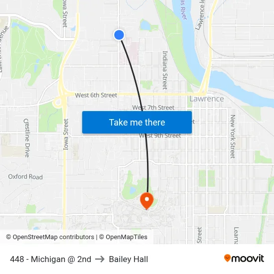 448 - Michigan @ 2nd to Bailey Hall map