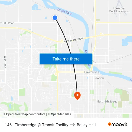 146 - Timberedge @ Transit Facility to Bailey Hall map
