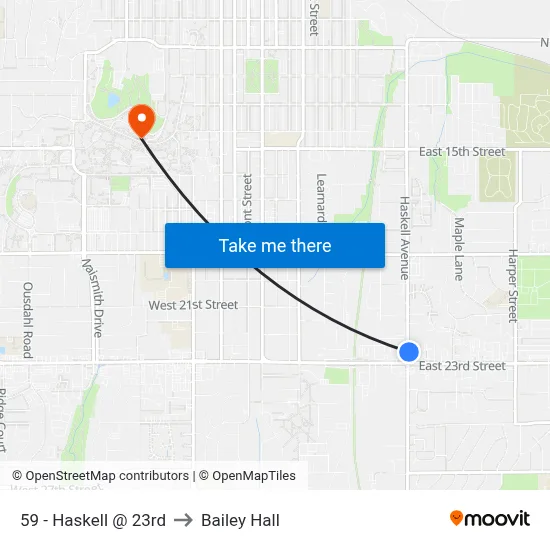 59 - Haskell @ 23rd to Bailey Hall map