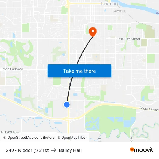 249 - Nieder @ 31st to Bailey Hall map