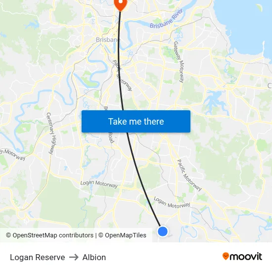 Logan Reserve to Albion map