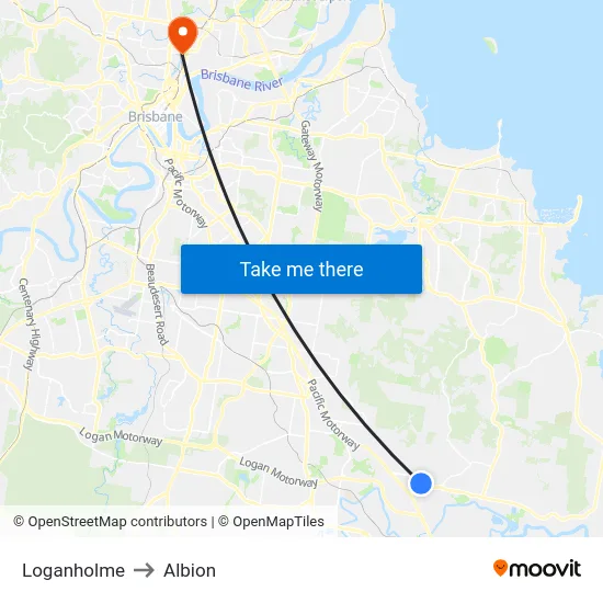 Loganholme to Albion map