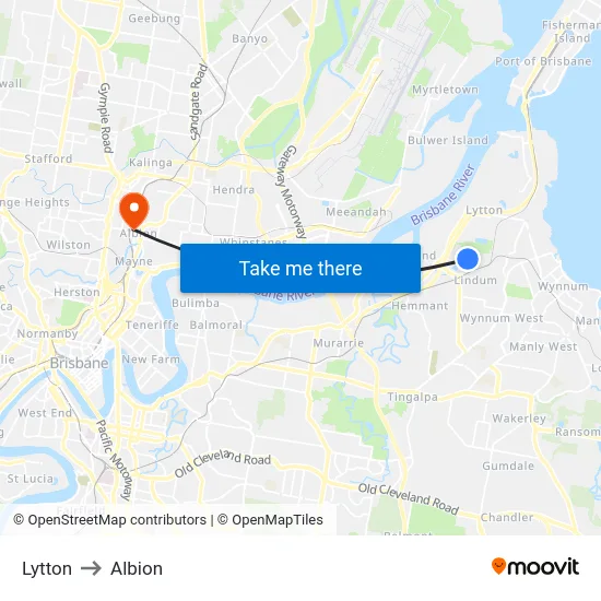 Lytton to Albion map