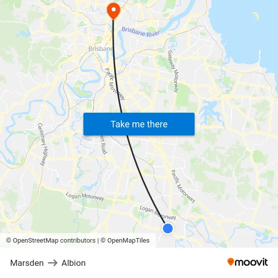Marsden to Albion map