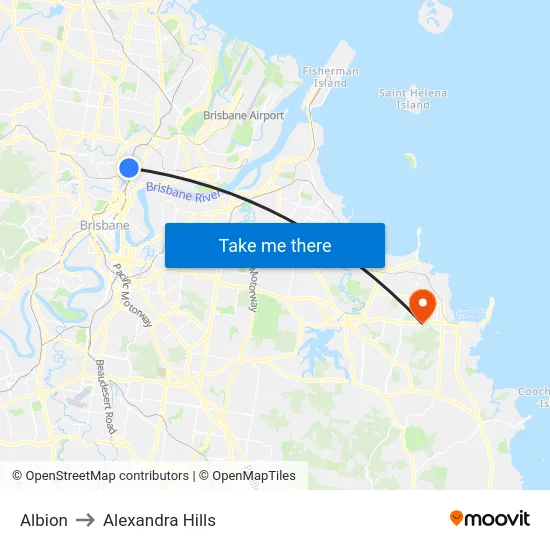 Albion to Alexandra Hills map
