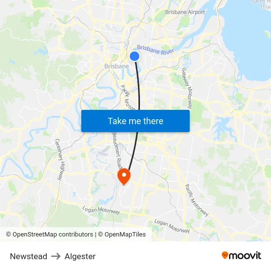 Newstead to Algester map