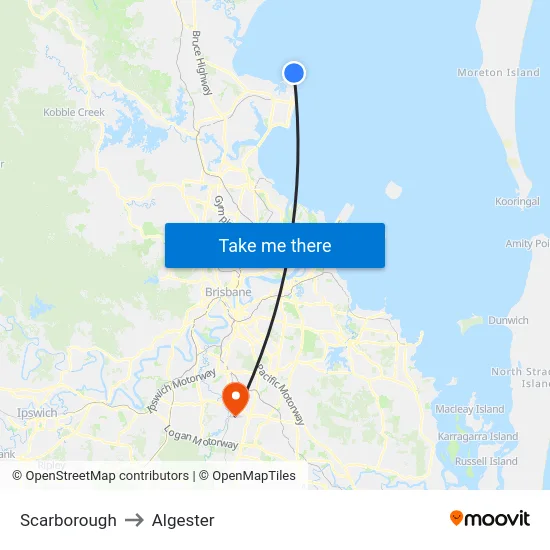 Scarborough to Algester map