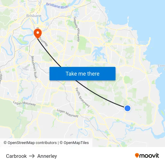 Carbrook to Annerley map