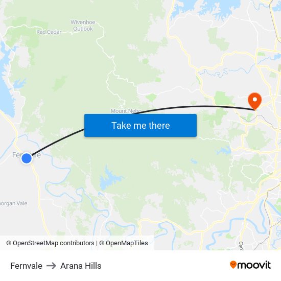 Fernvale to Arana Hills map