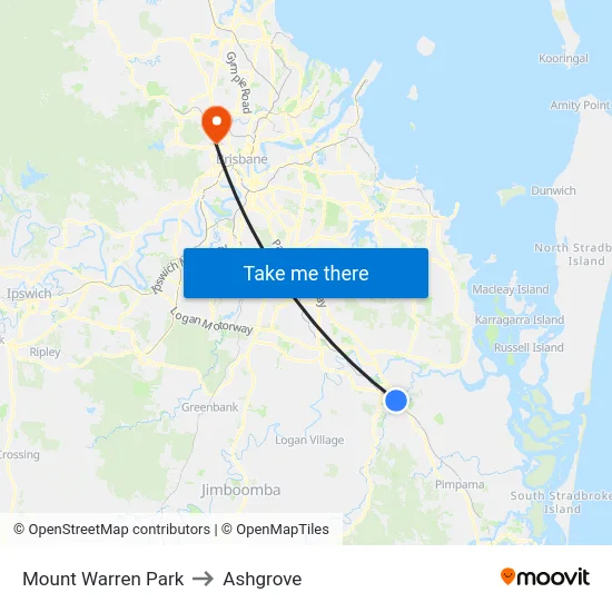 Mount Warren Park to Ashgrove map