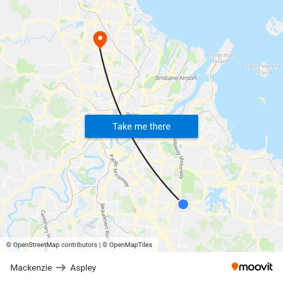 Mackenzie to Aspley map
