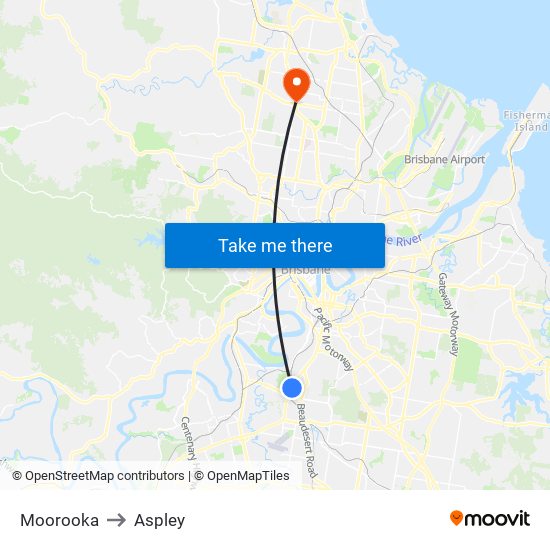 Moorooka to Aspley map