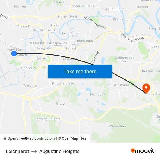 Leichhardt to Augustine Heights map