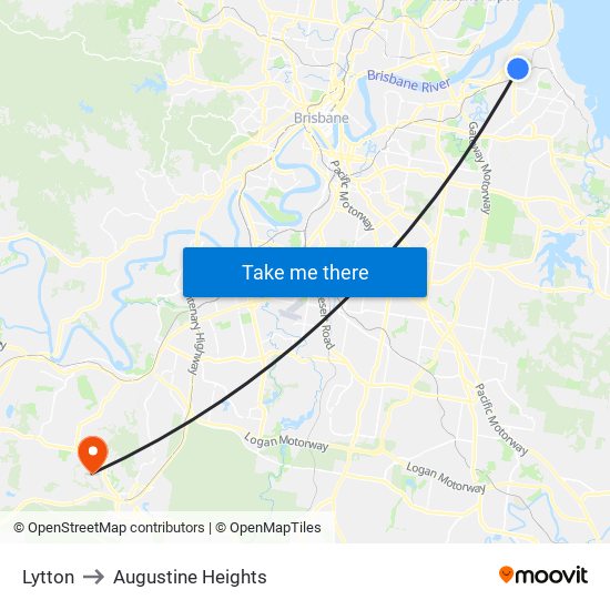 Lytton to Augustine Heights map