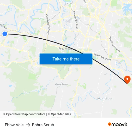 Ebbw Vale to Bahrs Scrub map
