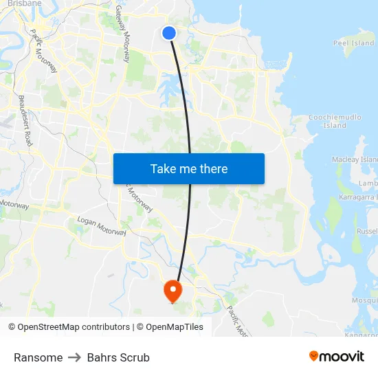 Ransome to Bahrs Scrub map