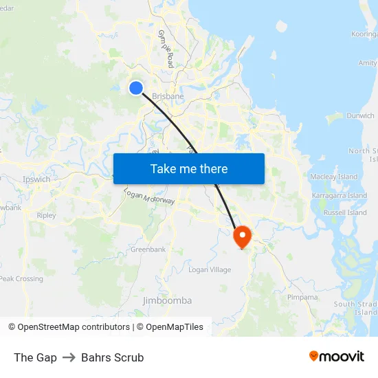 The Gap to Bahrs Scrub map