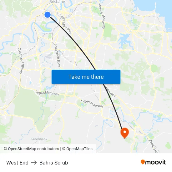West End to Bahrs Scrub map