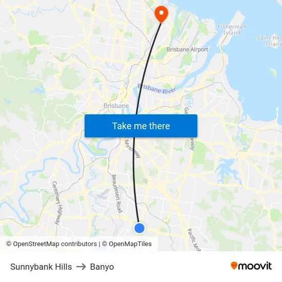 Sunnybank Hills to Banyo map