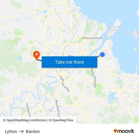 Lytton to Bardon map