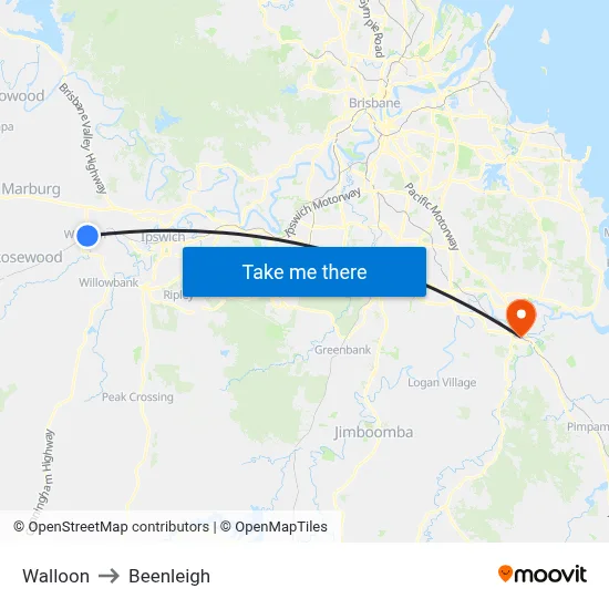 Walloon to Beenleigh map
