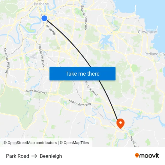 Park Road to Beenleigh map