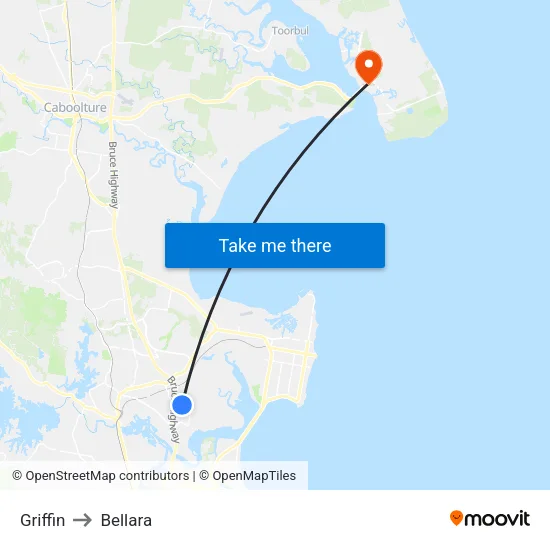 Griffin to Bellara map