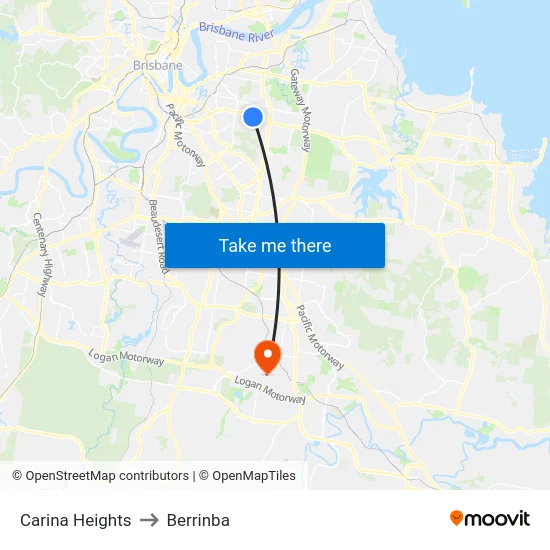 Carina Heights to Berrinba map