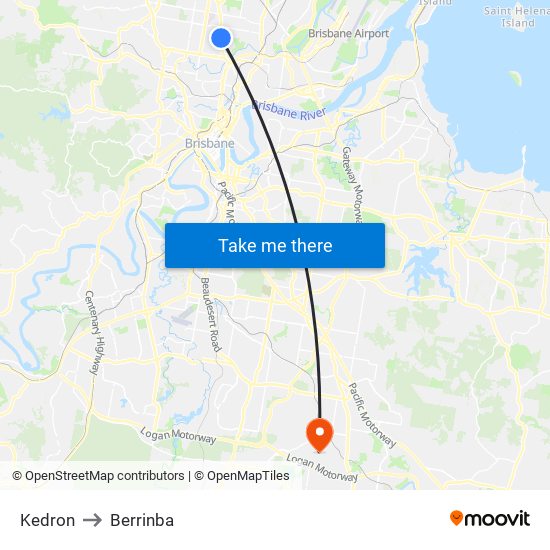 Kedron to Berrinba map