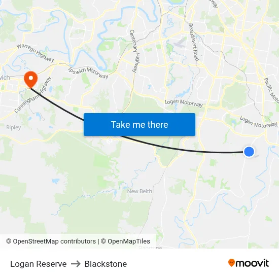 Logan Reserve to Blackstone map