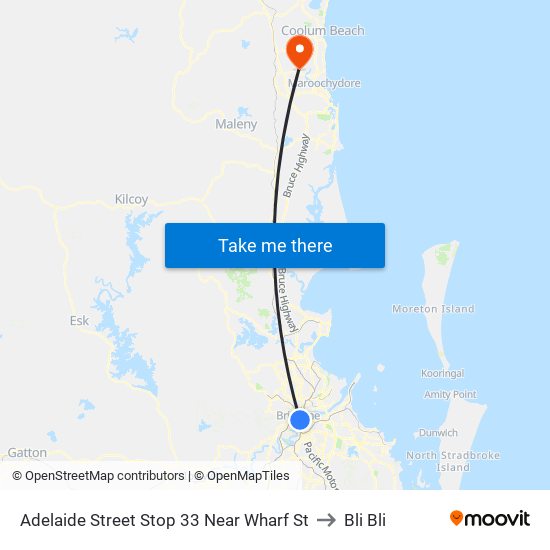 Adelaide Street Stop 33 Near Wharf St to Bli Bli map
