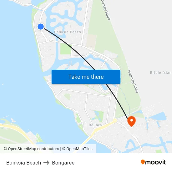 Banksia Beach to Bongaree map
