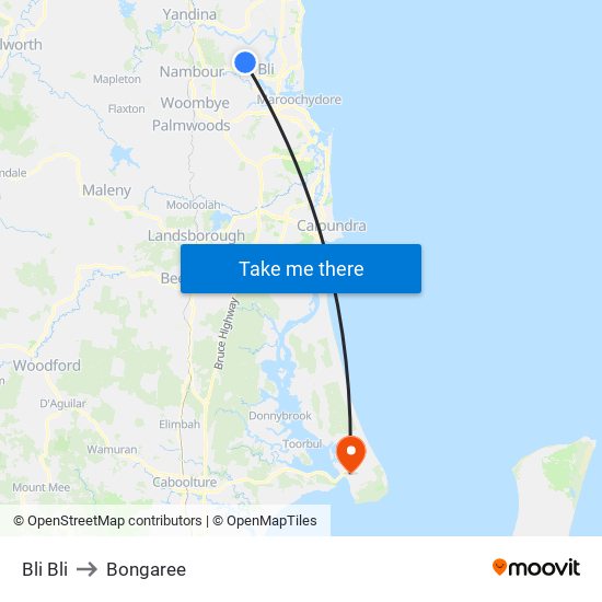 Bli Bli to Bongaree map