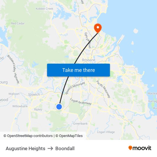 Augustine Heights to Boondall map