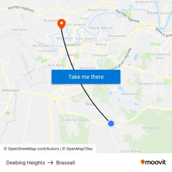 Deebing Heights to Brassall map