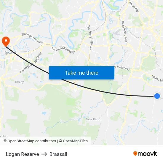 Logan Reserve to Brassall map