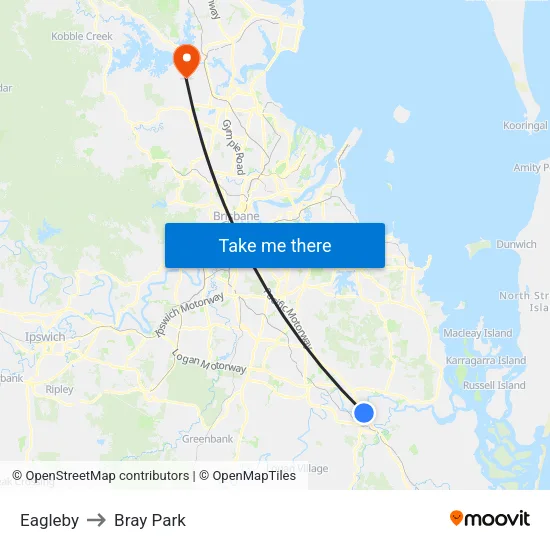 Eagleby to Bray Park map