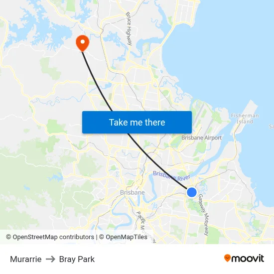 Murarrie to Bray Park map