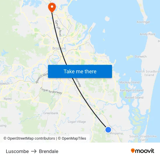 Luscombe to Brendale map