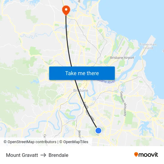 Mount Gravatt to Brendale map