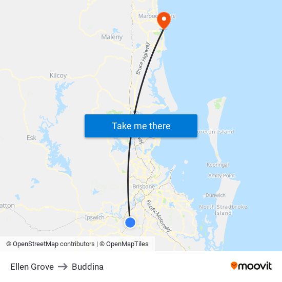 Ellen Grove to Buddina map
