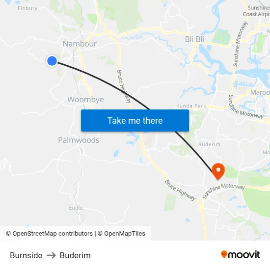 Burnside to Buderim map