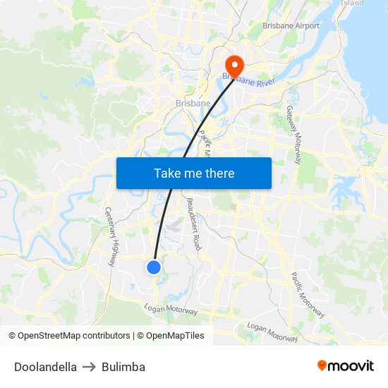 Doolandella to Bulimba map