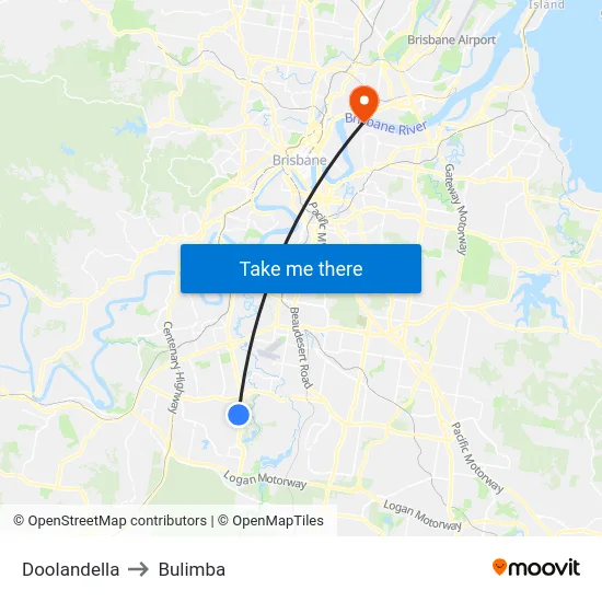 Doolandella to Bulimba map