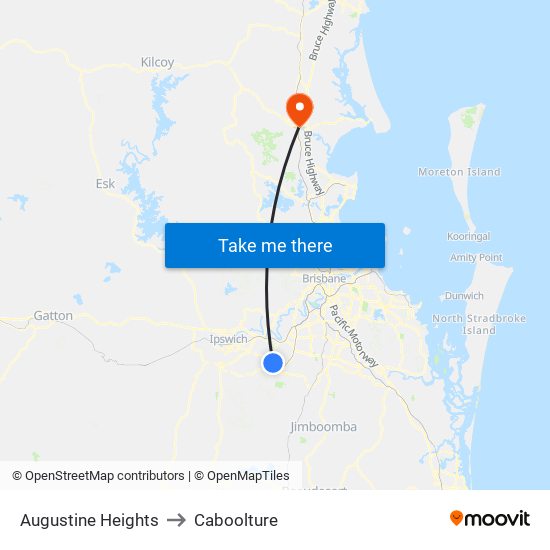 Augustine Heights to Caboolture map